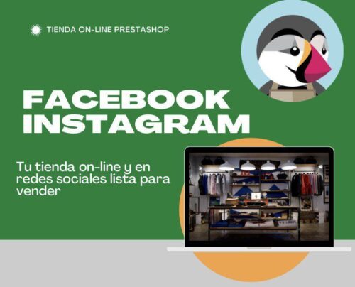 tienda on-line Prestashop - Facebook e Instagram